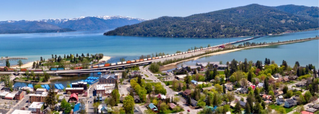 City view of Sandpoint, Idaho